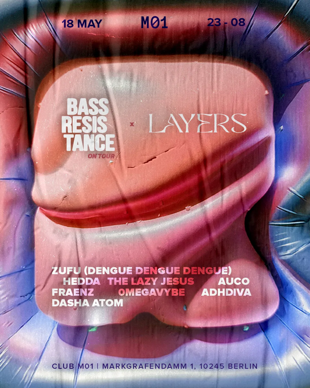 Bass Resistance event poster — Tour Berlin
